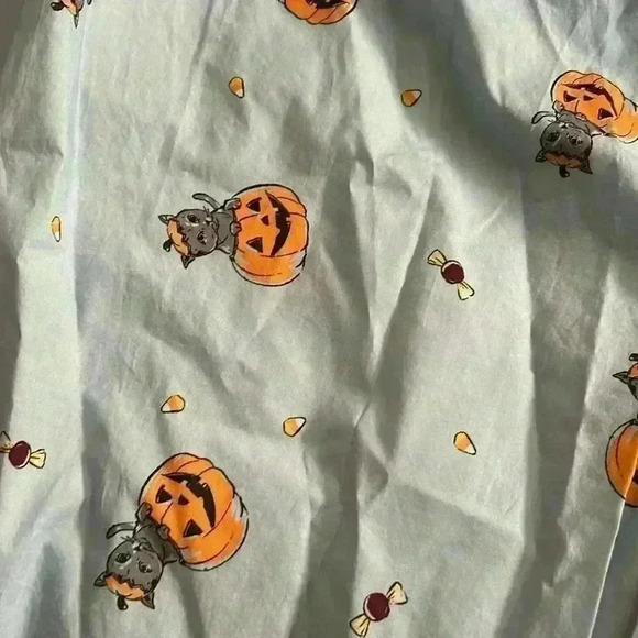 J. Crew Halloween Size XL Dog and Cat Short Sleeve Linen Pants Pajama Set NWT - Picture 5 of 6